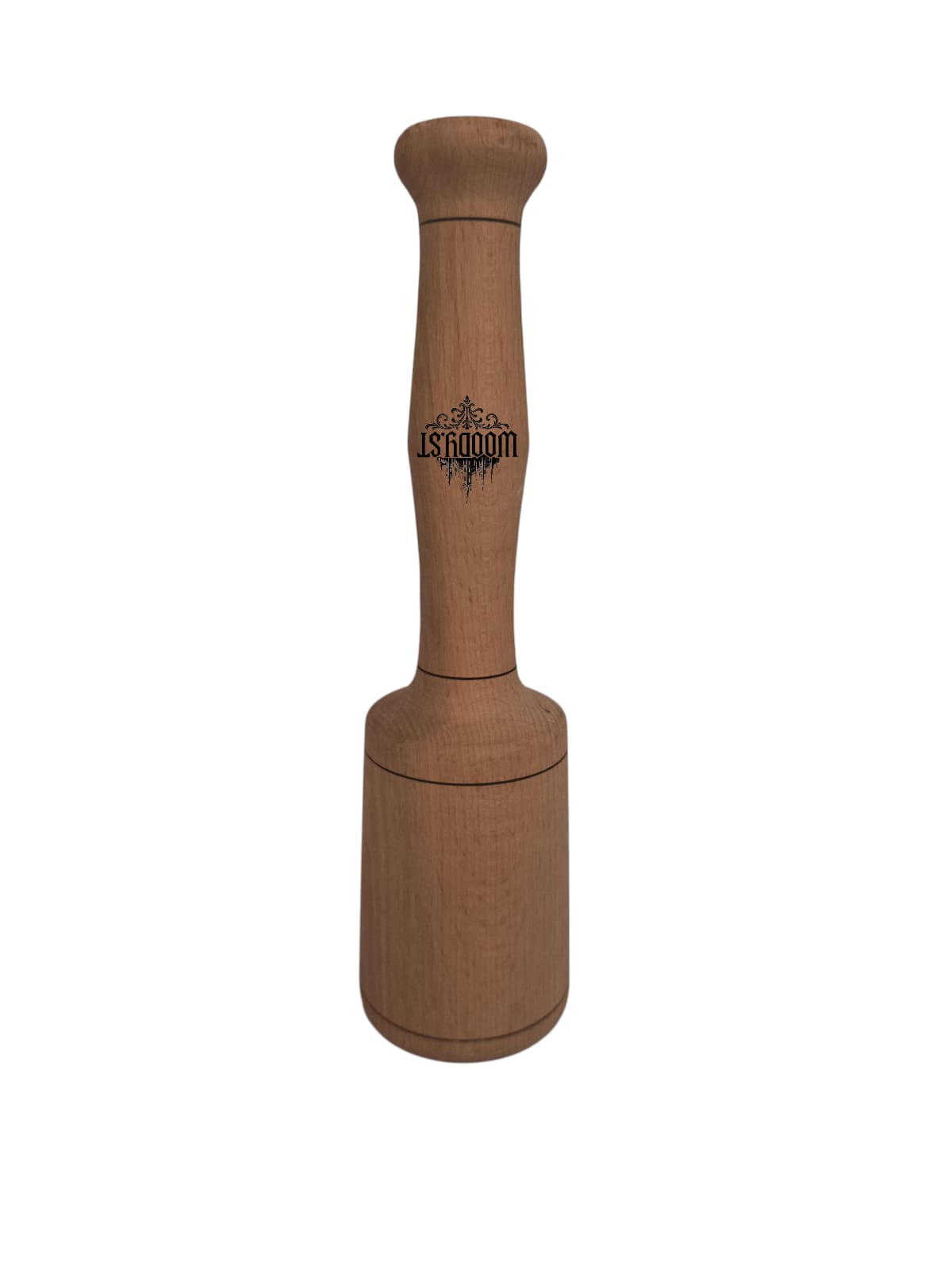 Woody.st Gürgen Ağacından Ahşap Tokmak – 25 cm Uzunluk, Ergonomik Tornada İşlenmiş