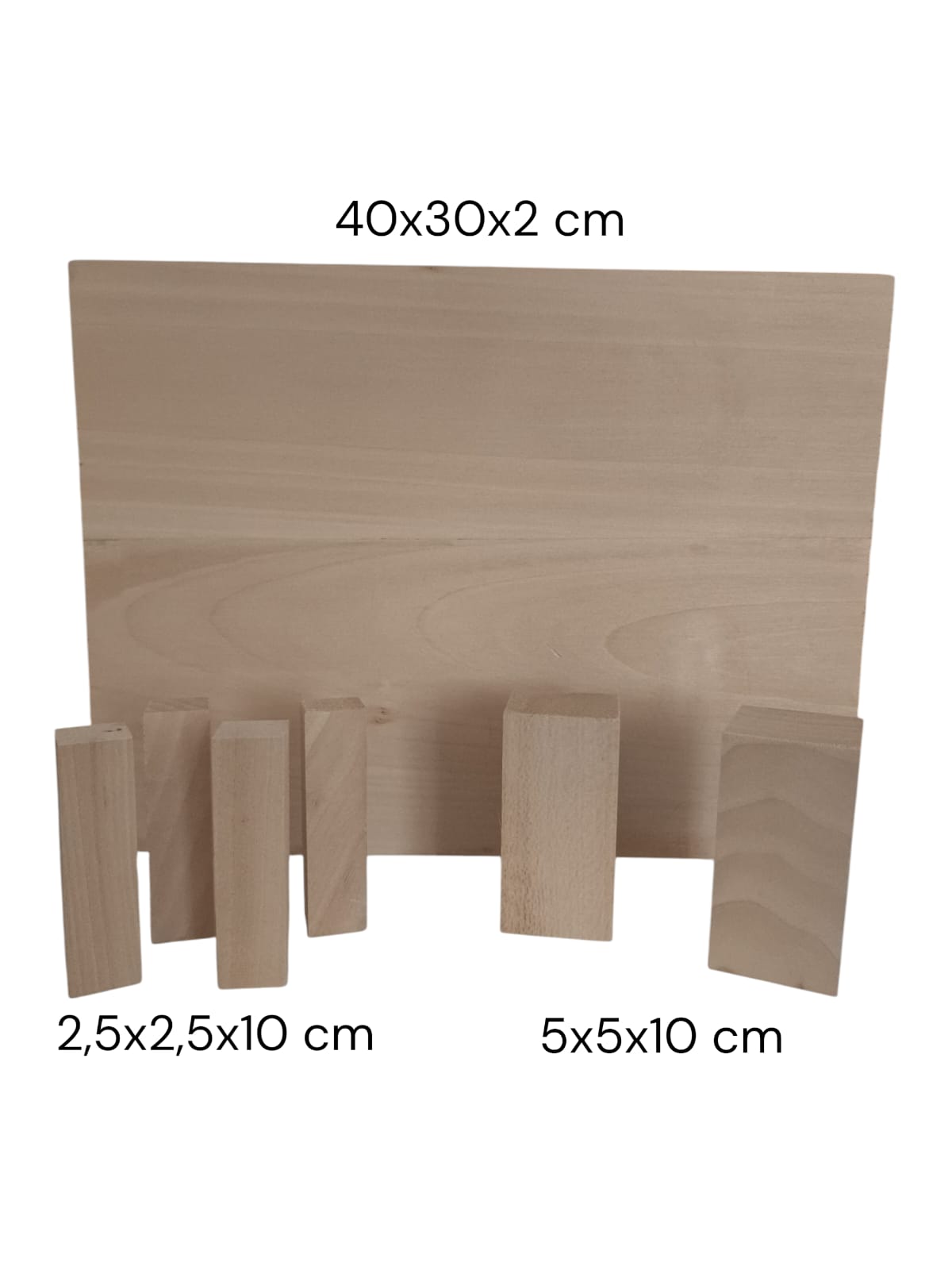 Woody.st Ahşap Oyma Ihlamur Blok Seti (1 XL + 2 Büyük + 4 Küçük)