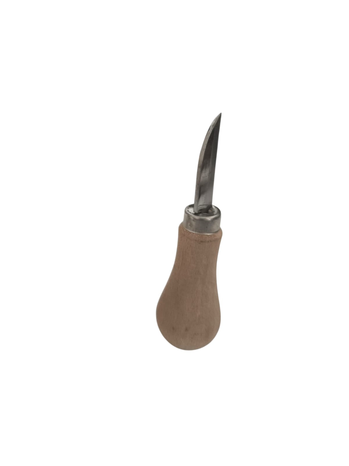 Woody.st Armut Saplı El Yapımı Dövme Çelik Sivri Yontma Bıçağı | 19 cm Ahşap Oyma Bıçağı