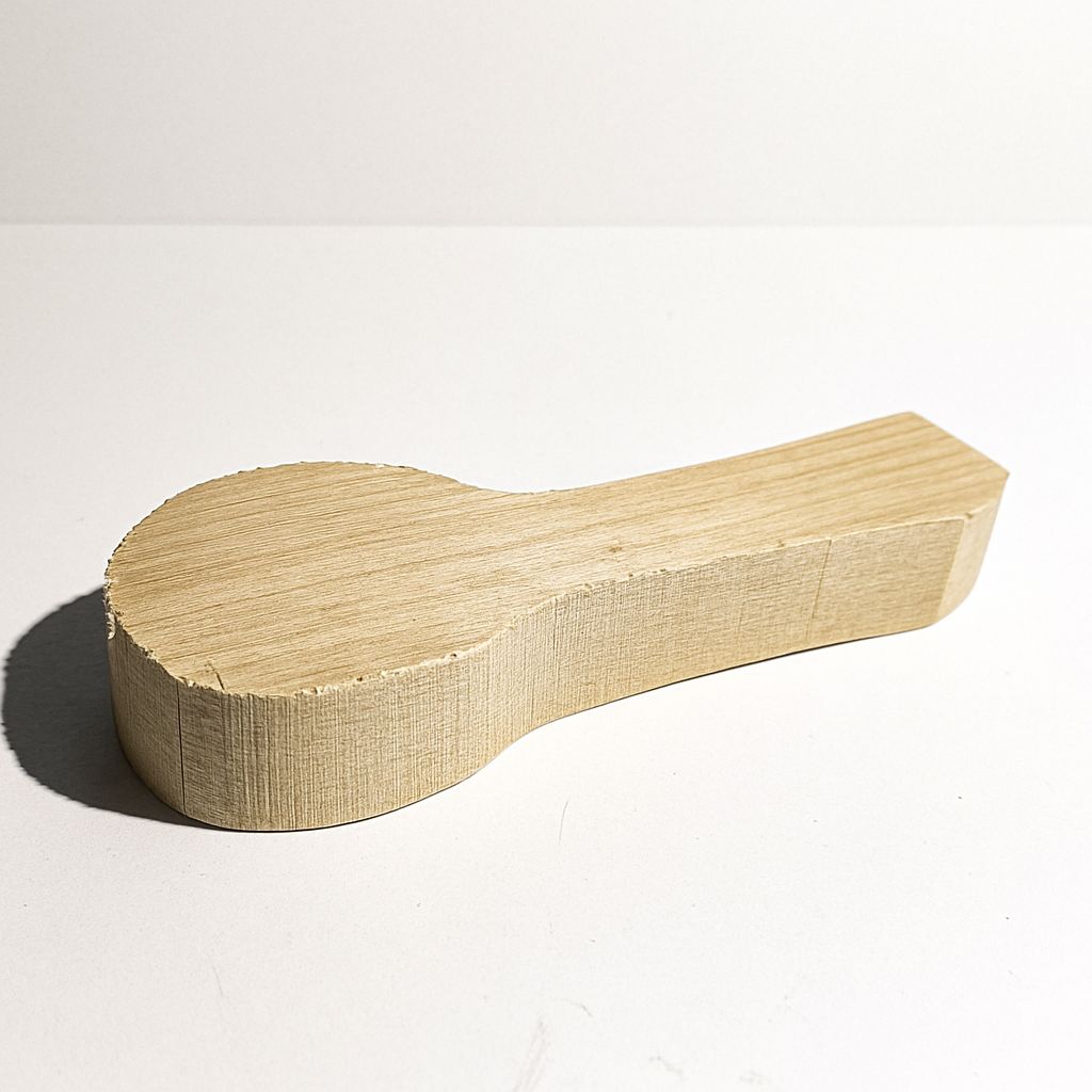 Woody.st Ihlamur Ahşap Kaşık – Yarı Hazır Oyma Blok 23×6×3 cm | El Oymacılığı & Hobi