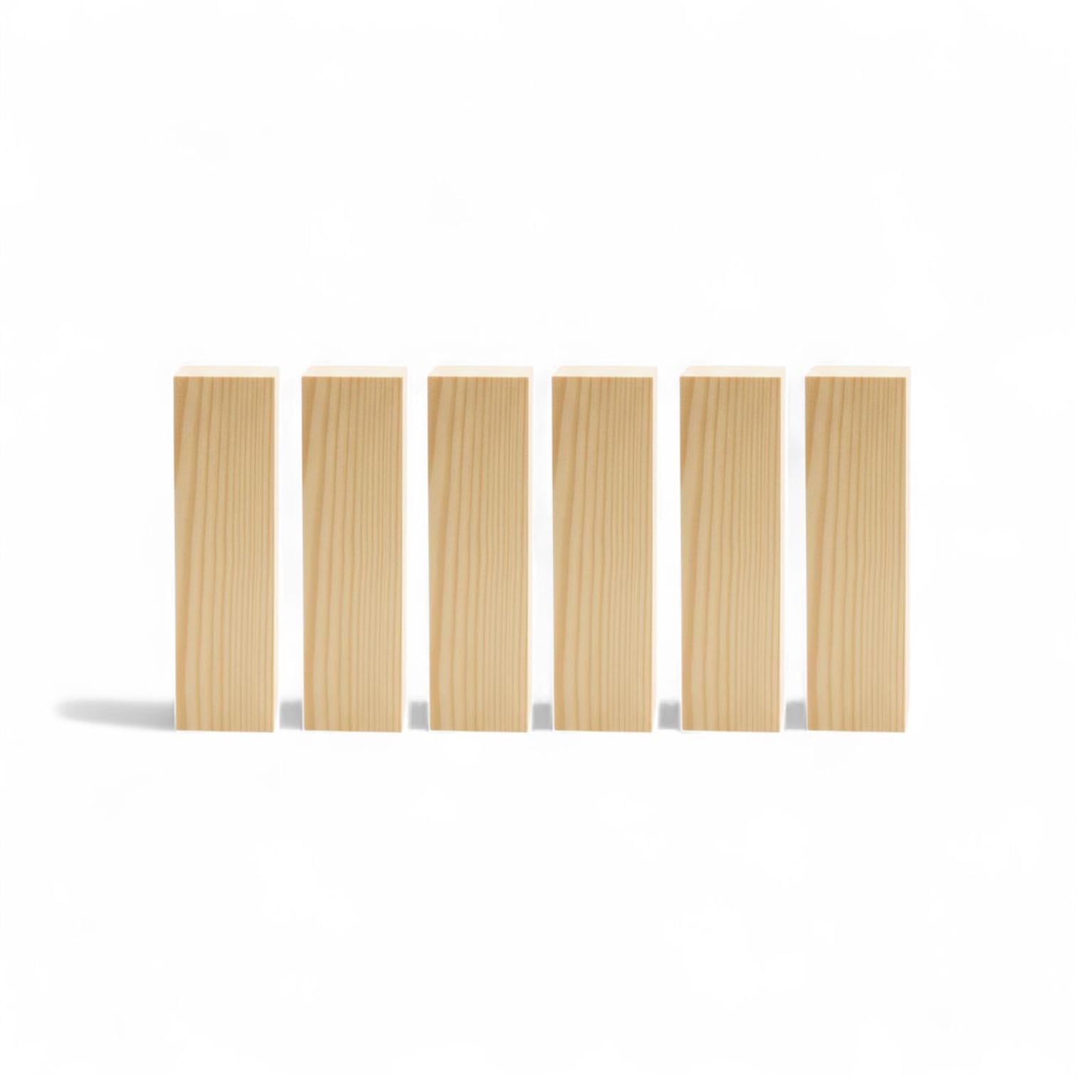 Woody.st 6’lı Ihlamur Ahşap Oyma Blok Seti – 5x5x20 cm Oyma ve El Sanatları İçin