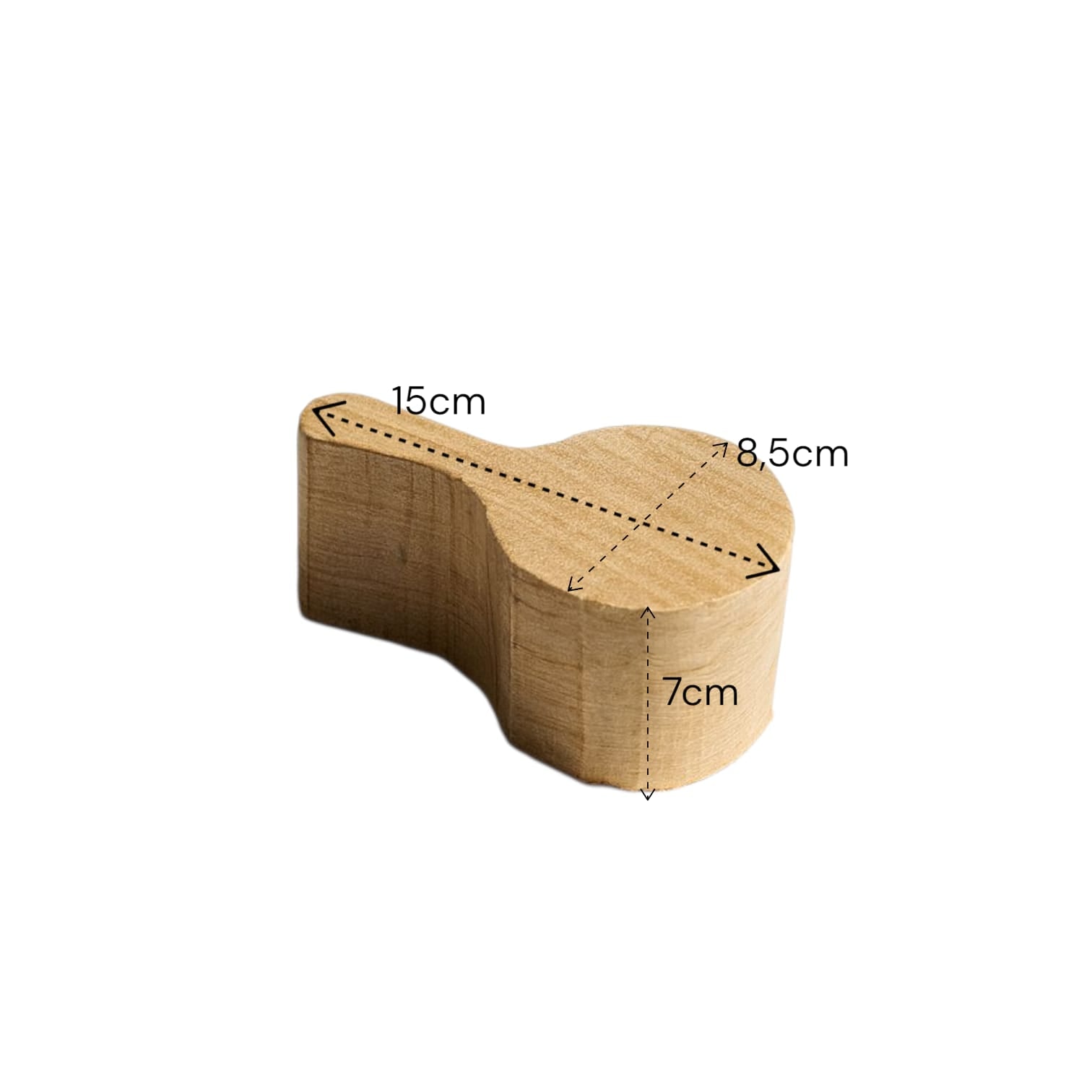 Woody.st Ihlamur Ahşap Kuksa – Yarı Hazır Oyma Blok 15×8,5×7 cm | El Oymacılığı & Hobi