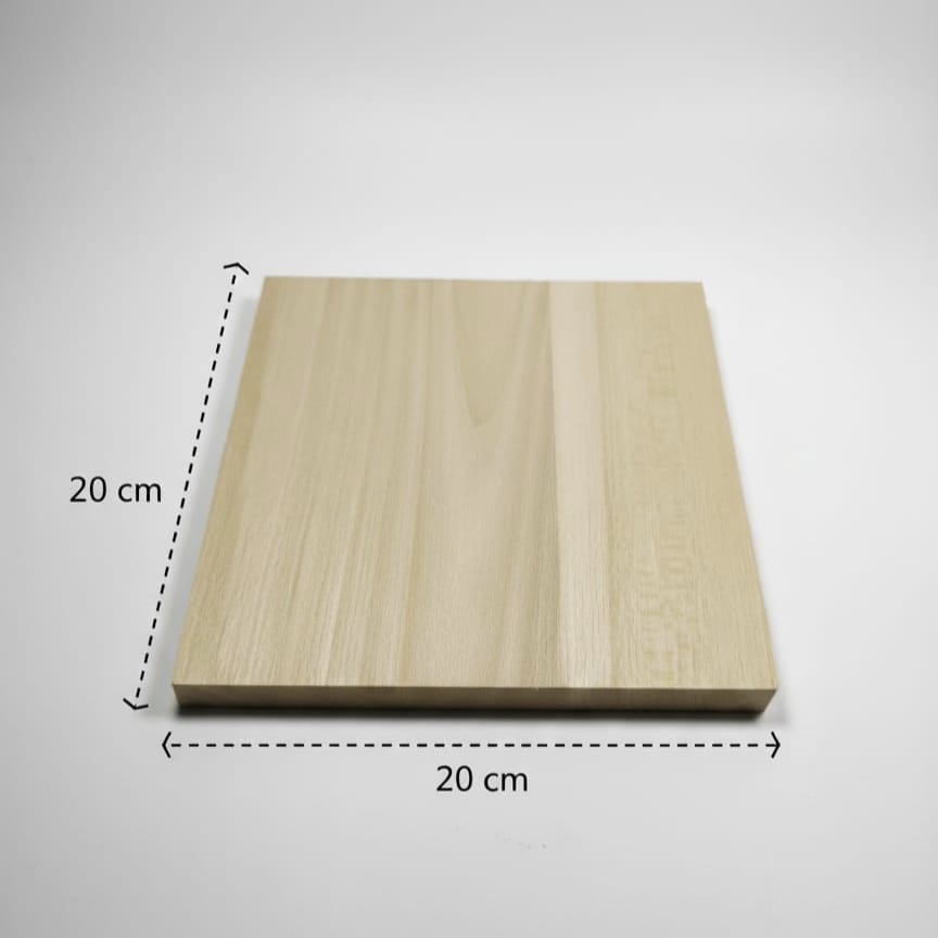 Woody.st Ihlamur Ahşap Oyma Blok 20x20x2 cm - Oyma ve El Sanatları İçin
