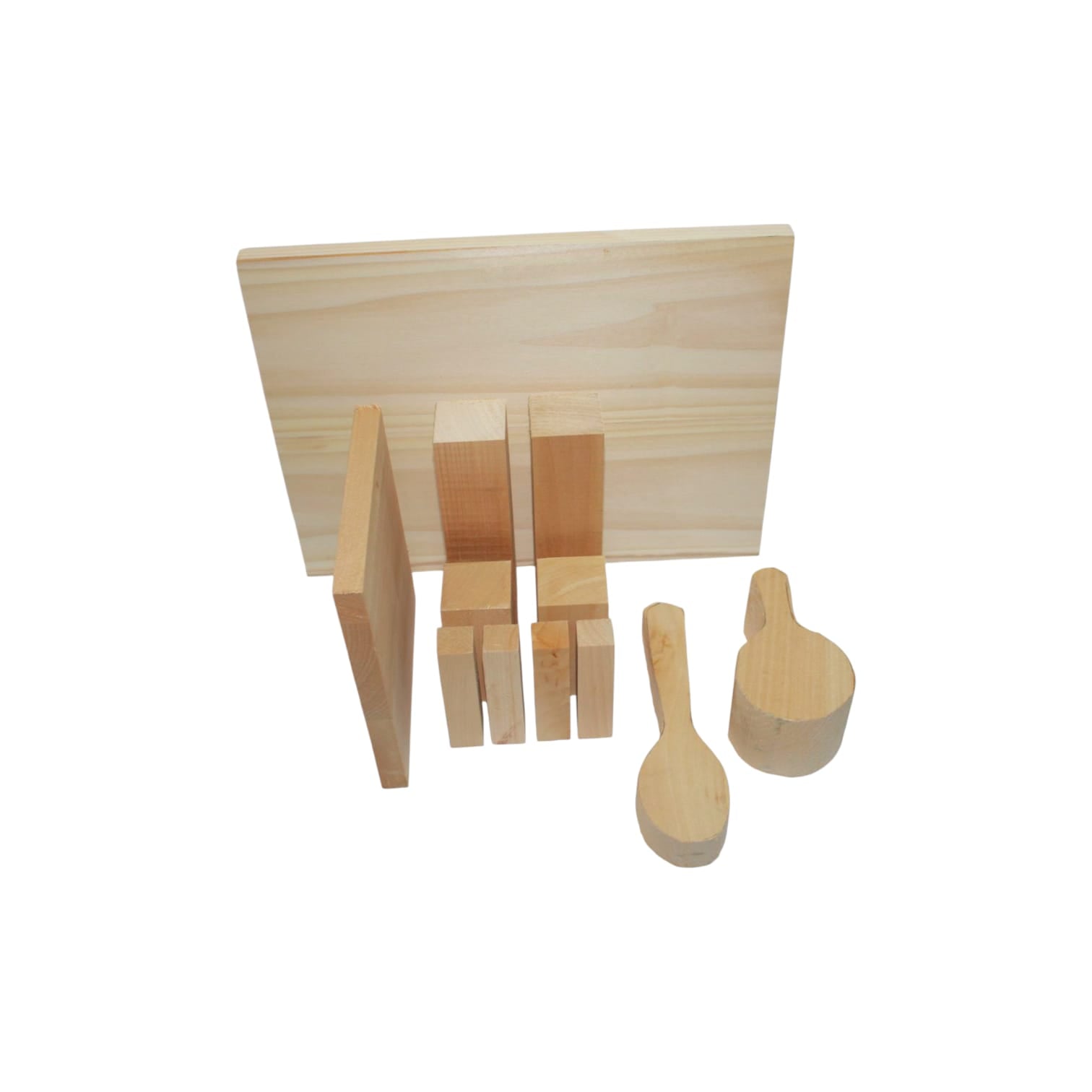 Woody.st Ahşap Oyma Ihlamur Blok Seti Dev Set - 12 Parça