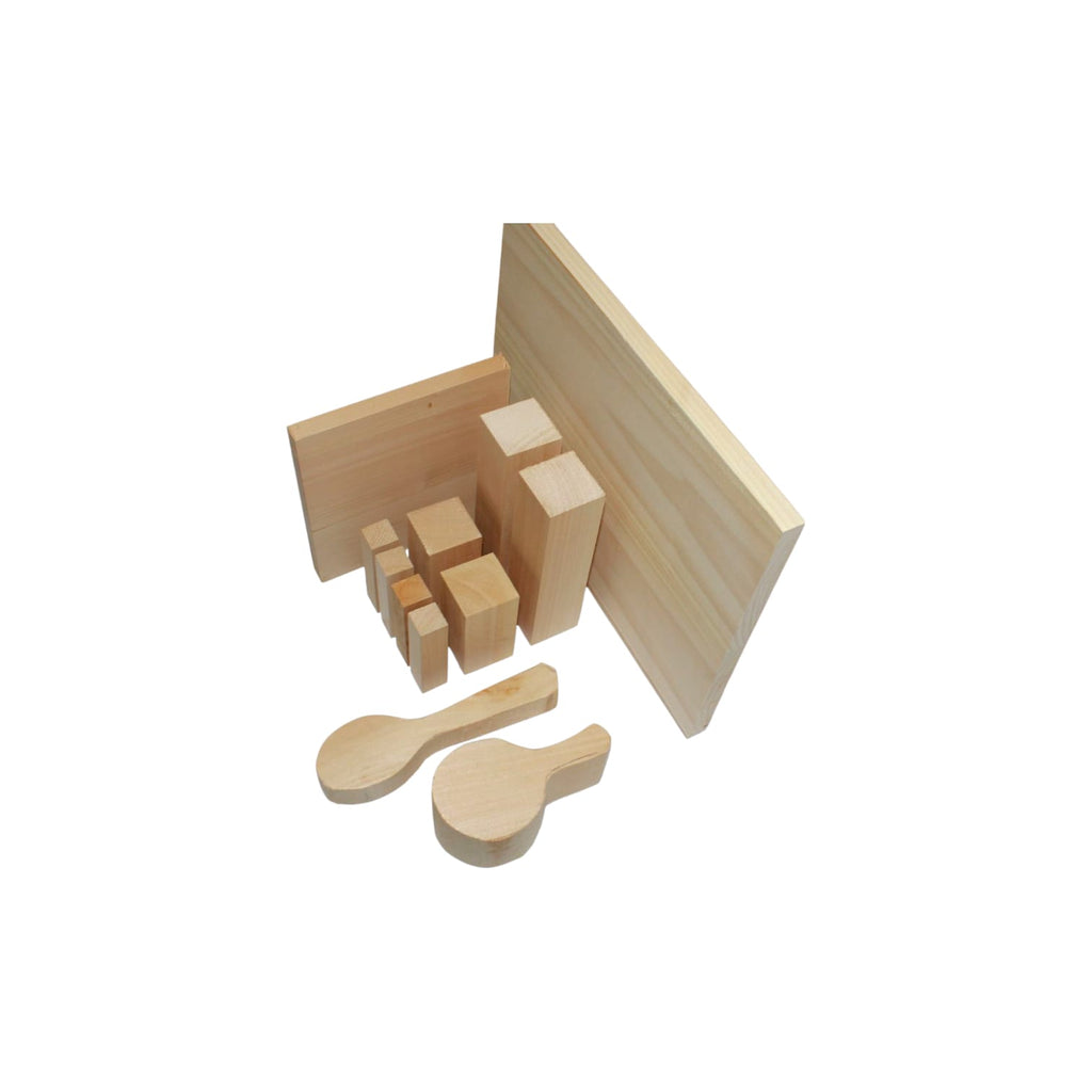 Woody.st Ahşap Oyma Ihlamur Blok Seti Dev Set - 12 Parça