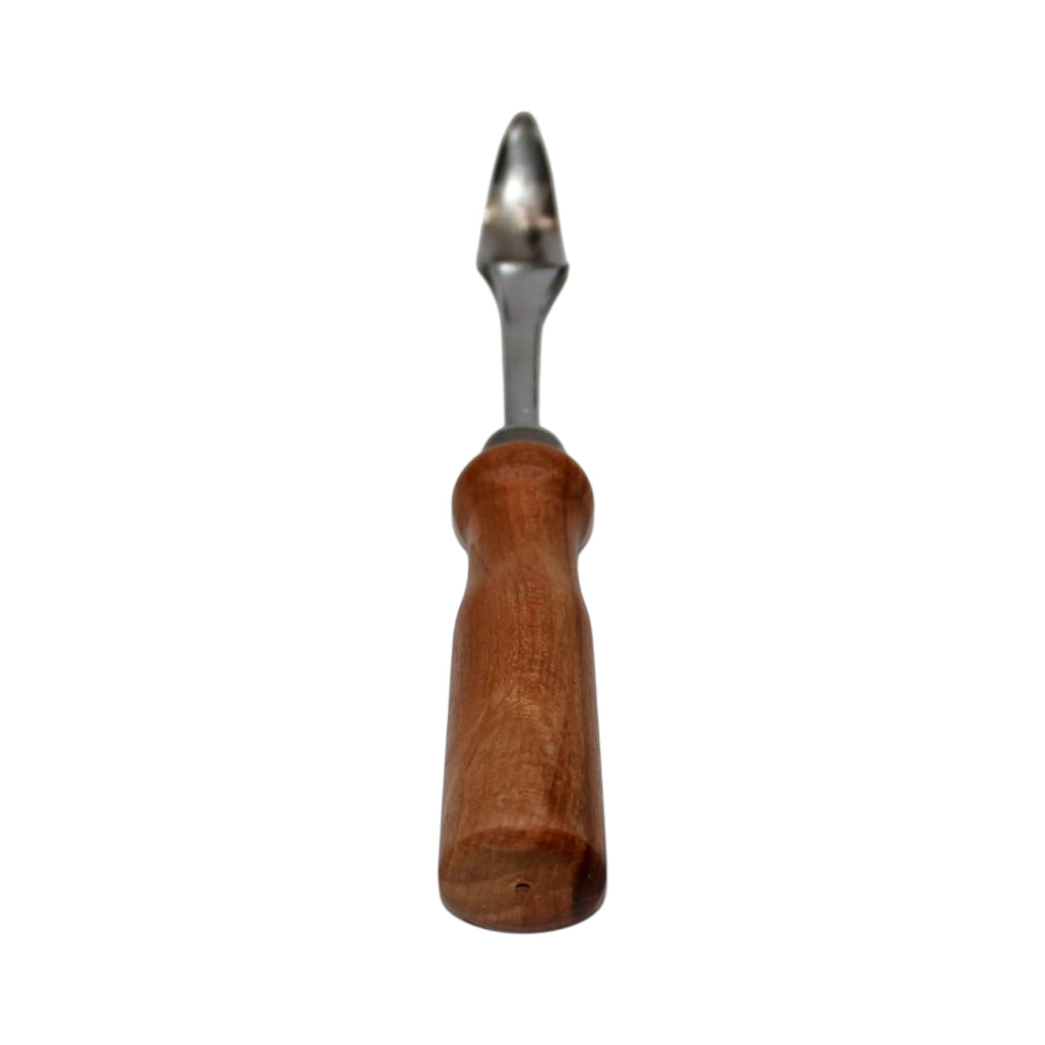 Woody.st Çift Ağızlı Kaşık Oyma Bıçağı – Döküm Çelik 25 mm Kavisli, Ergonomik Saplı, Sağ & Sol El