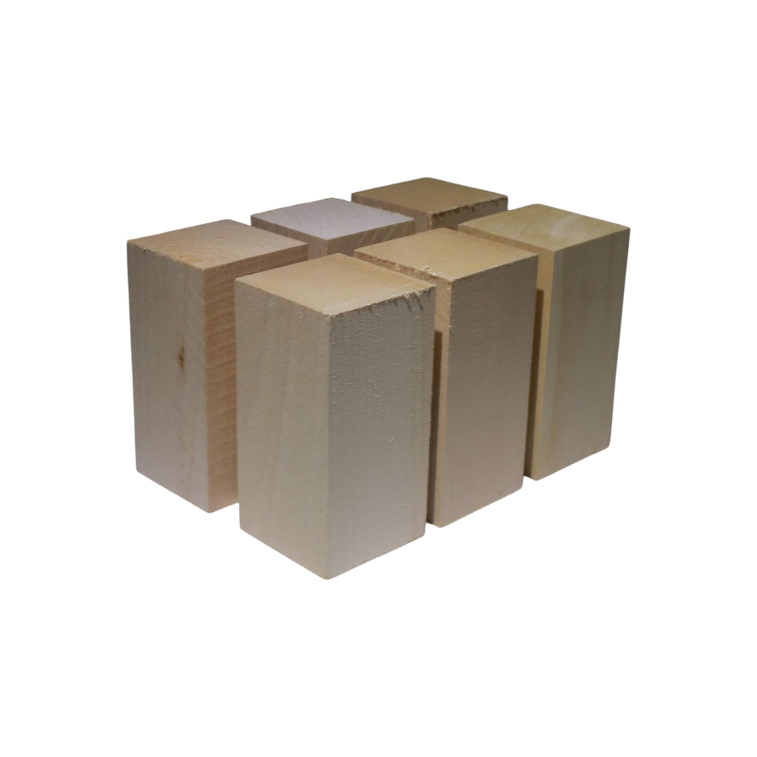 Woody.st 6’lı Ihlamur Ahşap Oyma Blok Seti – 5x5x10 cm Oyma ve El Sanatları İçin
